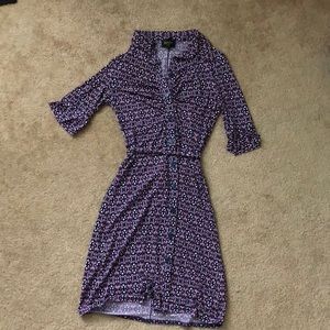 Laundry by Shelli Segal patterned shirtwaist dress